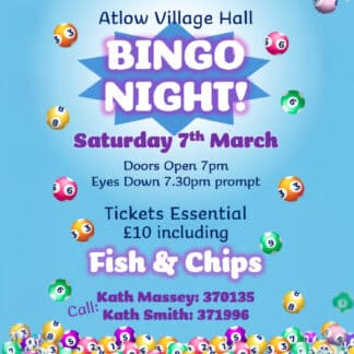 Bingo Night Atlow Village Hall